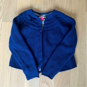 Mini Boden navy blue cardigan with 3 button closure size 3/4 yrs